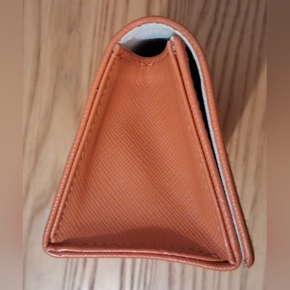 EUC Tory Burch Hard Orange Saffiano Leather & Silk Sleeve Glasses Sunglass Cases - Picture 7 of 11